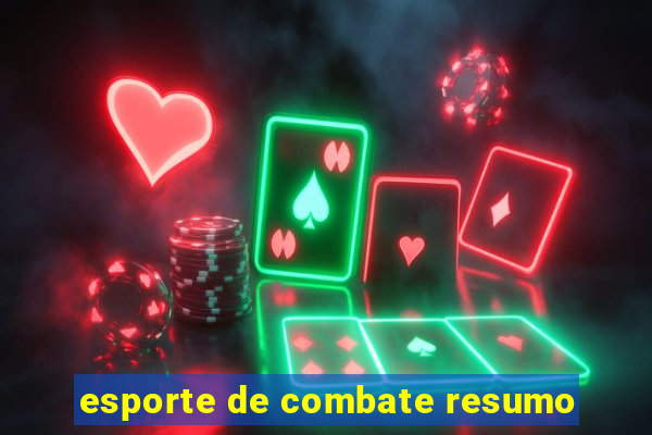 esporte de combate resumo